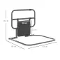 Barandilla de Cama Adulto Asidero para la Cama Plegable con Bolsillo de Almacenamiento 61x66x55 cm Gris