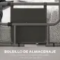 Barandilla de Cama Adulto Asidero para la Cama Plegable con Bolsillo de Almacenamiento 61x66x55 cm Gris