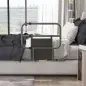 Barandilla de Cama Adulto Asidero para la Cama Plegable con Bolsillo de Almacenamiento 61x66x55 cm Gris