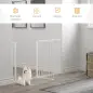 Barrera de Seguridad de Perros Extensible para Escaleras y Puertas 75-145 cm con 3 Extensiones de 10/20/30 cm Montaje a Presión