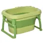 Bañera Plegable para Bebé Bañera Portátil para Niños con Patas Antideslizantes 75,3x55,4x43 cm Verde