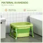 Bañera Plegable para Bebé Bañera Portátil para Niños con Patas Antideslizantes 75,3x55,4x43 cm Verde