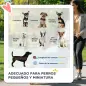 Carrito para Perros Pequeños 3 en 1 con Vagón Desmontable Cesta de Almacenaje Correas de Seguridad y Cojín Rosa