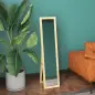 Espejo de Cuerpo Entero 37x155 cm Espejo de Pie Espejo de Pared Forma Rectangular con Marco de Madera Roble