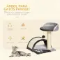 Árbol Rascador para Gatos Pequeños Altura 46 cm con Poste Tablero para Rascar Plataformas y Bola 35,5x37x46 cm Gris Árbol Rascador para Gatos Pequeños Altura 46 cm con Poste Tablero para Rascar Plataformas y Bola 35,5x37x46 cm Gris