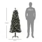 Árbol de Navidad Artificial con Nieve 150 cm con 360 Ramas 38 Bayas Decoración Navideña para Interiores Verde