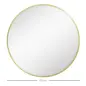 Espejo de Baño Redondo Ø60 cm Espejo Decorativo de Pared con Marco de Aluminio y Gancho Fácil Instalación Dorado