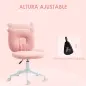 Silla Infantil de Borreguito con Asiento Ajustable en Altura y Respaldo en Forma de Oso Carga 120 kg Rosa