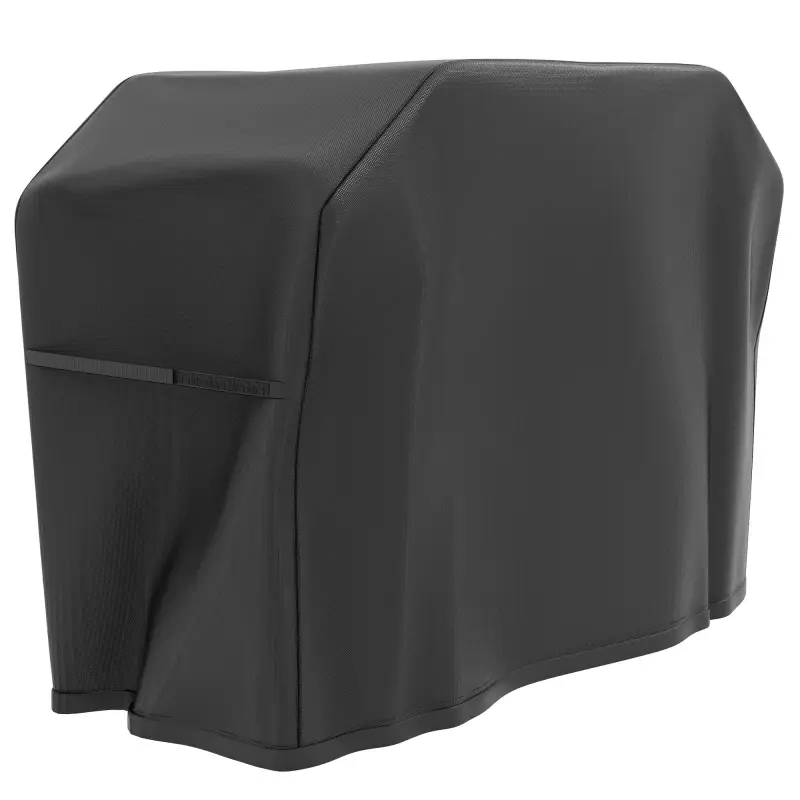 Funda para Barbacoa Rectangular de Tela Oxford 420D Anti-UV Impermeable con Cordón de Sujeción 124x61x91 cm Negro