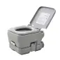 Inodoro Portátil con Tanques Dobles de 10L Estructura en Plástico PE para Camping y Senderismo 36x42x30 cm Gris