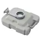 Inodoro Portátil con Tanques Dobles de 10L Estructura en Plástico PE para Camping y Senderismo 36x42x30 cm Gris