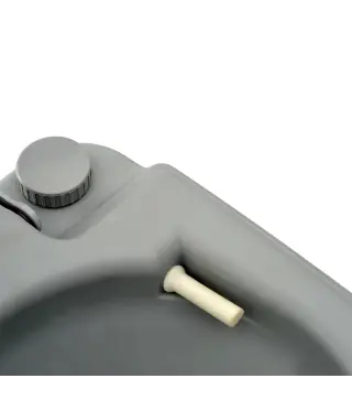 Inodoro Portátil con Tanques Dobles de 10L Estructura en Plástico PE para Camping y Senderismo 36x42x30 cm Gris