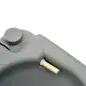 Inodoro Portátil con Tanques Dobles de 10L Estructura en Plástico PE para Camping y Senderismo 36x42x30 cm Gris