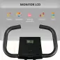Bicicleta Estática Plegable con 8 Niveles de Resistencia Magnética Pantalla LCD y Asiento Regulable 43x85x109cm Negro