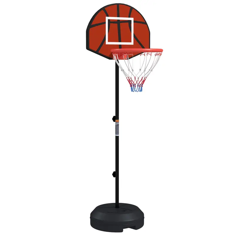 Canasta de Baloncesto Ajustable con Diana Magnética y Dardos Base Rellenable para Interior Ø38x129-179 cm Negro
