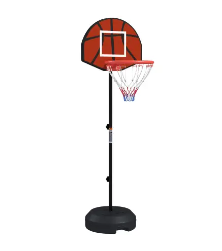 Canasta de Baloncesto Ajustable con Diana Magnética y Dardos Base Rellenable para Interior Ø38x129-179 cm Negro