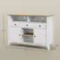 Aparador de Cocina Mesa para Televisores de 50 Pulgadas con 3 Cajones 2 Puertas 120x38x81,5 cm Blanco