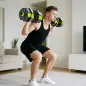 Juego de Mancuernas Ajustables 20 kg 6 en 1 como Kettlebell Barra Mancuernas Soporte para Flexiones para Gimnasio Casa