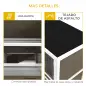 Conejera de Madera Jaula para Conejos de 2 Pisos 97x44x91 cm Techo Asfáltico Puertas Bandejas Extraíbles Marrón