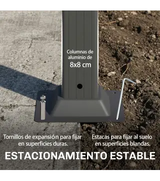 Pérgola de Jardín 3x3,8 m con Techo de Lamas Ajustable a 90° Manivela Estructura de Aluminio y Acero UPF50+ Beige