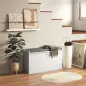 Mueble Zapatero con Banco con Estantes Ajustables y Cojín Acolchado para 8 Pares de Zapatos 80x26x48 cm Blanco