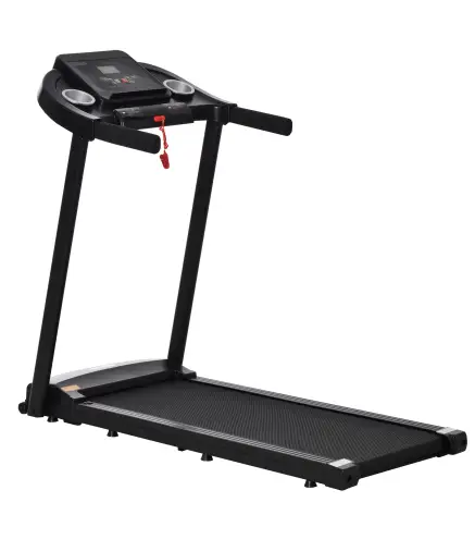 Cinta de Correr para Casa 1-12 KM/H 1,5HP con 12 Programas Ruedas Pantalla LED y Soporte para Móvil para Hogar Oficina