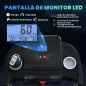 Cinta de Correr para Casa 1-12 KM/H 1,5HP con 12 Programas Ruedas Pantalla LED y Soporte para Móvil para Hogar Oficina