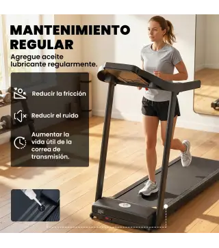 Cinta de Correr para Casa 1-12 KM/H 1,5HP con 12 Programas Ruedas Pantalla LED y Soporte para Móvil para Hogar Oficina