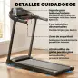 Cinta de Correr para Casa 1-12 KM/H 1,5HP con 12 Programas Ruedas Pantalla LED y Soporte para Móvil para Hogar Oficina