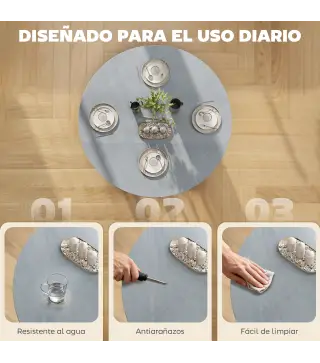 Mesa de Comedor Plegable con Ruedas y Estante Abierto Mesa de Cocina para Espacios Pequeños Gris Cemento