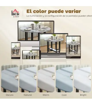Mesa de Comedor Plegable con Ruedas y Estante Abierto Mesa de Cocina para Espacios Pequeños Gris Cemento
