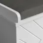 Mueble Zapatero con Banco con Estantes Ajustables y Cojín Acolchado para 8 Pares de Zapatos 80x26x48 cm Blanco