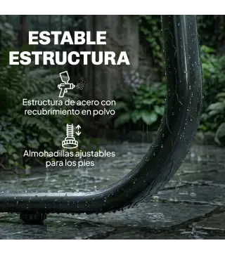 Conjunto Jardín Exterior de 4 Piezas con Sofá de 2 Plazas 2 Sillones Mesa de Vidrio Templado Tela Textilene Gris Oscuro