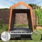 Carpa Garaje Portátil 2,4x1,8 m para Coche Impermeable con Puerta Enrollable con Cremallera Ventanas UPF30+ Gris Claro
