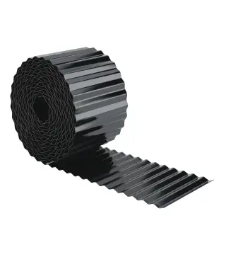 Valla de Jardín Metálica 650x20 cm de Acero Galvanizado Resistente para Huerto Patio Terraza Césped Gris Oscuro