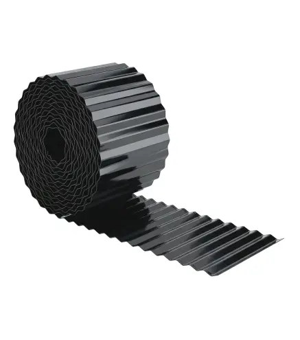 Valla de Jardín Metálica 650x20 cm de Acero Galvanizado Resistente para Huerto Patio Terraza Césped Gris Oscuro