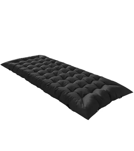 Esterilla de Camping Plegable Portátil con Correas Antideslizante para Cama de Camping Tienda Viajes Negro