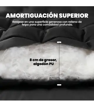 Esterilla de Camping Plegable Portátil con Correas Antideslizante para Cama de Camping Tienda Viajes Negro