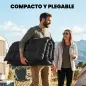 Esterilla de Camping Plegable Portátil con Correas Antideslizante para Cama de Camping Tienda Viajes Negro