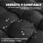 Esterilla de Camping Plegable Portátil con Correas Antideslizante para Cama de Camping Tienda Viajes Negro