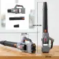 Soplador de Hojas Sin Cable 36V con 2 Baterías de 4.0Ah y Cargador Motor sin Escobillas 1000W 3 Velocidades Gris Claro