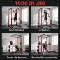 Jaula de Potencia Rack de Sentadillas con Barra Dominadas Estación de Fondos Ajustable para Casa Gimnasio Carga 460 kg