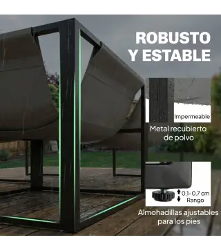 Conjunto de Jardín Exterior con Cojines Gruesos 2 Sofás de 2 Plazas Sofá de Esquina y Mesa de Centro de Vidrio Gris