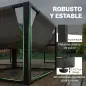Conjunto de Jardín Exterior con Cojines Gruesos 2 Sofás de 2 Plazas Sofá de Esquina y Mesa de Centro de Vidrio Gris