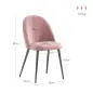 Pack de 4 Sillas de Comedor Modernas Sillas de Cocina Tapizada en Terciopelo con Respaldo Alto 50x52x83 cm Rosa Palo