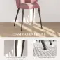 Pack de 4 Sillas de Comedor Modernas Sillas de Cocina Tapizada en Terciopelo con Respaldo Alto 50x52x83 cm Rosa Palo