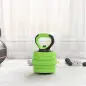 Kit de Gimnasio 4 en 1 con Barra de Pesas Mancuernas Kettlebell para Entrenamiento de Fuerza en Casa Color Verde y Negro