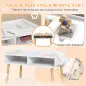 Juego de Mesa y Silla Infantil Mesa para Niños con Tablero de Bloques de Construcción y Rollo de Papel Blanco