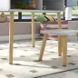 Juego de Mesa y Silla Infantil Mesa para Niños con Tablero de Bloques de Construcción y Rollo de Papel Blanco