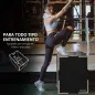 Cajón de Salto Pliométrico de Madera con Mangos Huecos Carga 120 kg para Casa Oficina Gimnasia 61x51x41 cm Negro